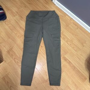 “Avalanche” Green Cargo Leggings